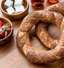 2. Have breakfast with Simit and Çay (Turkish Tea)